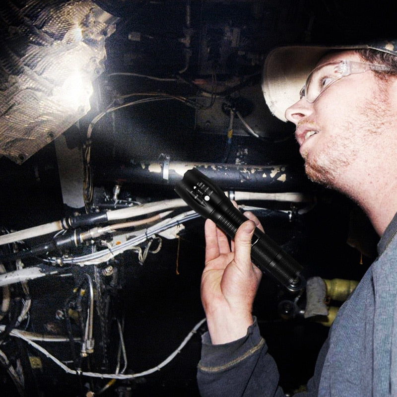 ZK20 8000LM Powerful Waterproof LED Flashlight Portable LED Camping Lamp Torch Lights Lanternas Self Defense Tactical Flashlight