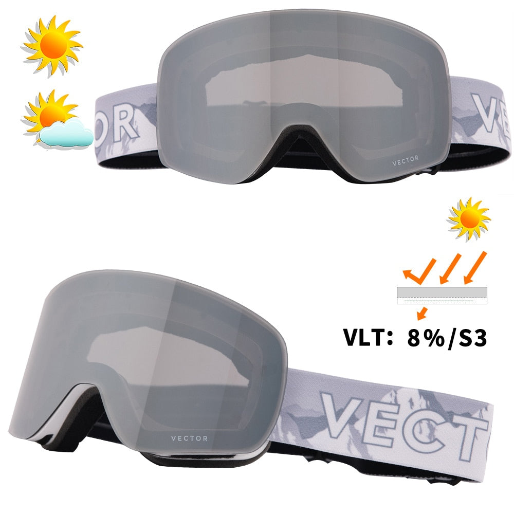 OTG Ski Goggles Snow Glasses Men UV400 Anti-fog Coatings Snowmobile Snowboard Skiing Women Sunglasses Outdoor Winter Sport 2020