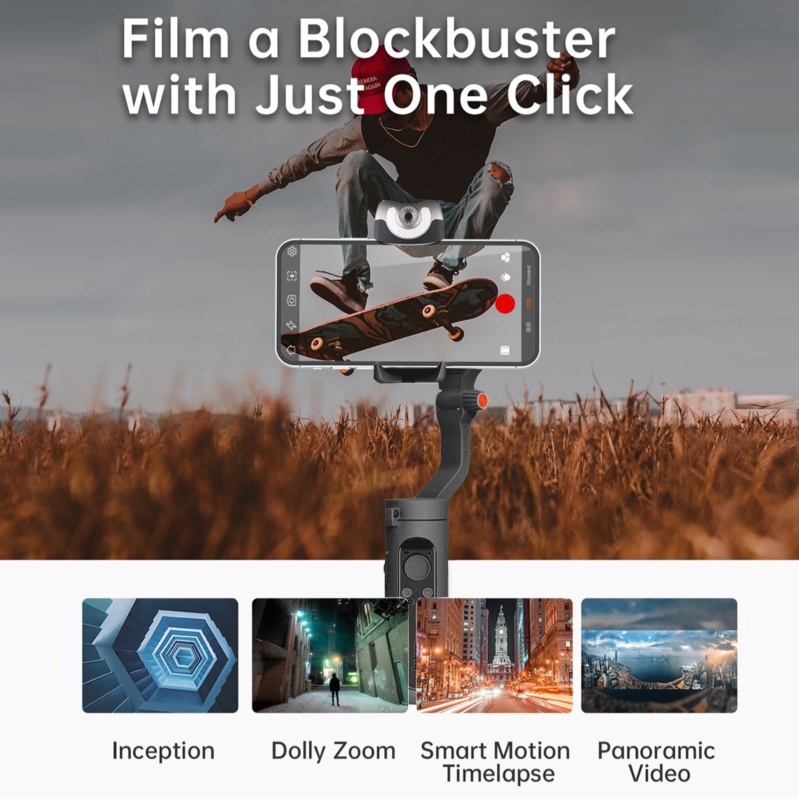 Hohem iSteady V2 AI Tracking Gimbal 3-Axis Foldable Handheld 259g Gesture Control Stabilizer Creative Vlog for iPhone13 Pro/Max