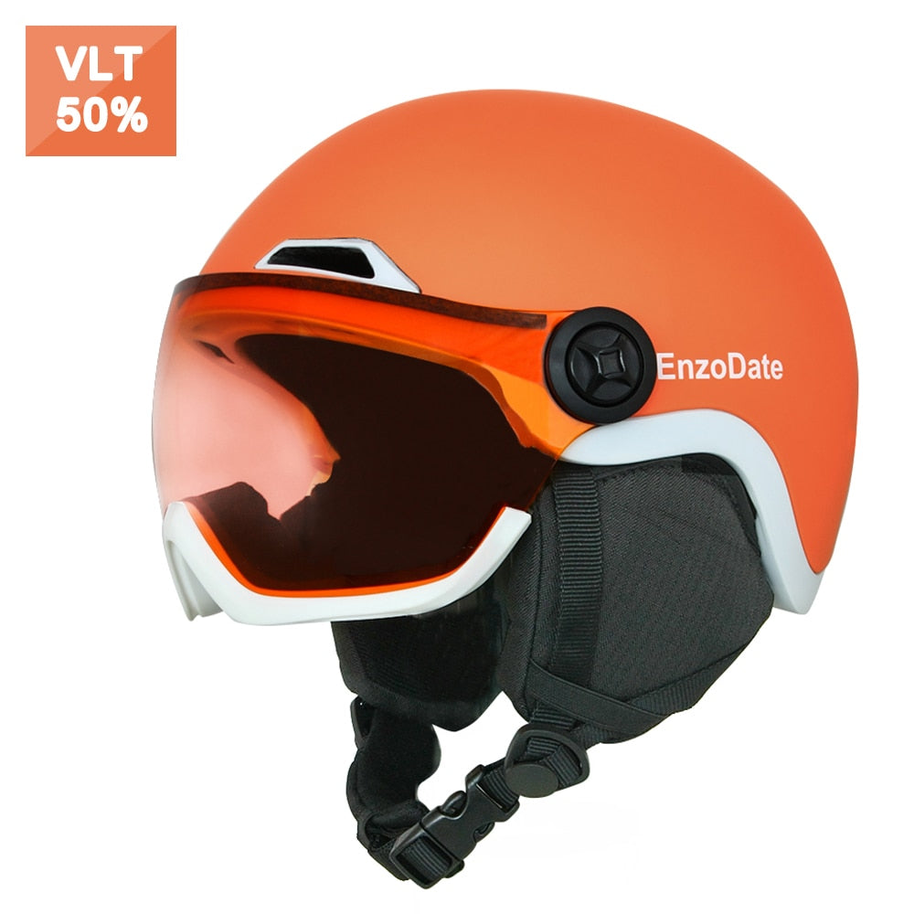 Daisy One Ski Snow Helmet with Integrated Goggles Shield | Night Vision