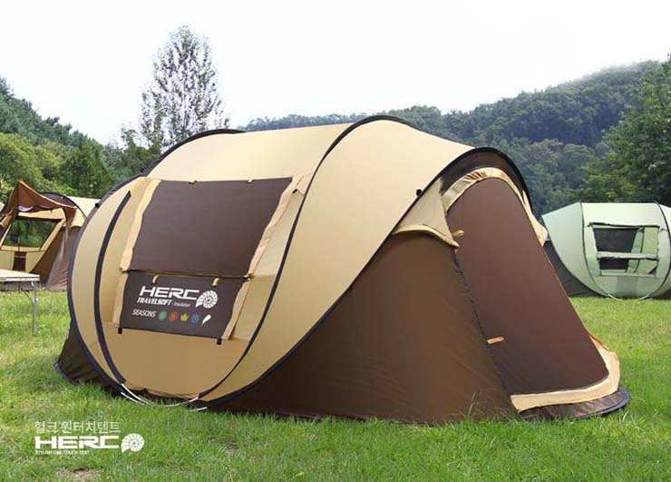 2023 New Arrival 3-4 Person Ulttralarge Automatic Windproof Pop Up Fast Opening Camping Large Gazebo Beach Tent