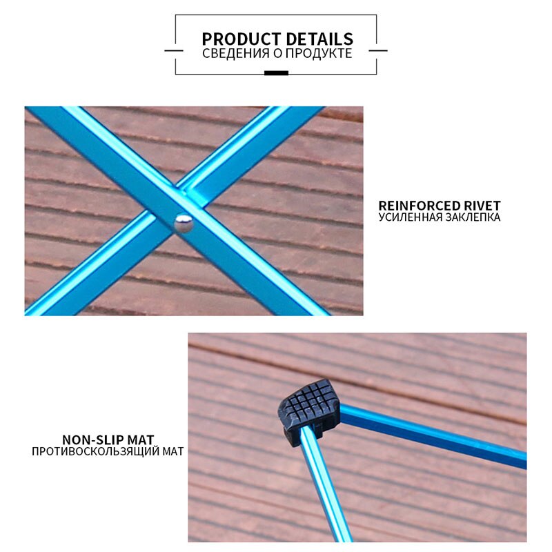 A Sale Portable Foldable Table Camping Outdoor Furniture Computer Tables Aluminium Alloy Ultra Light Folding Desk Furniture