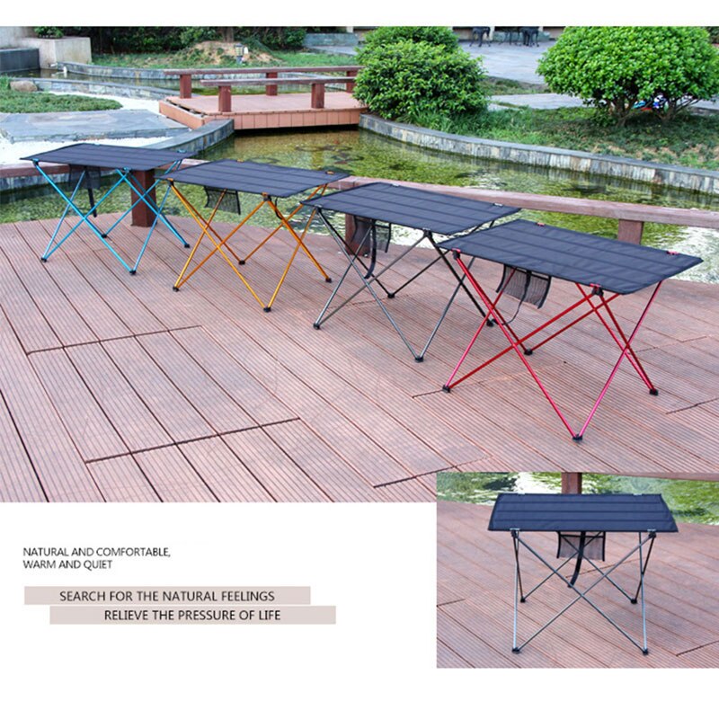 A Sale Portable Foldable Table Camping Outdoor Furniture Computer Tables Aluminium Alloy Ultra Light Folding Desk Furniture