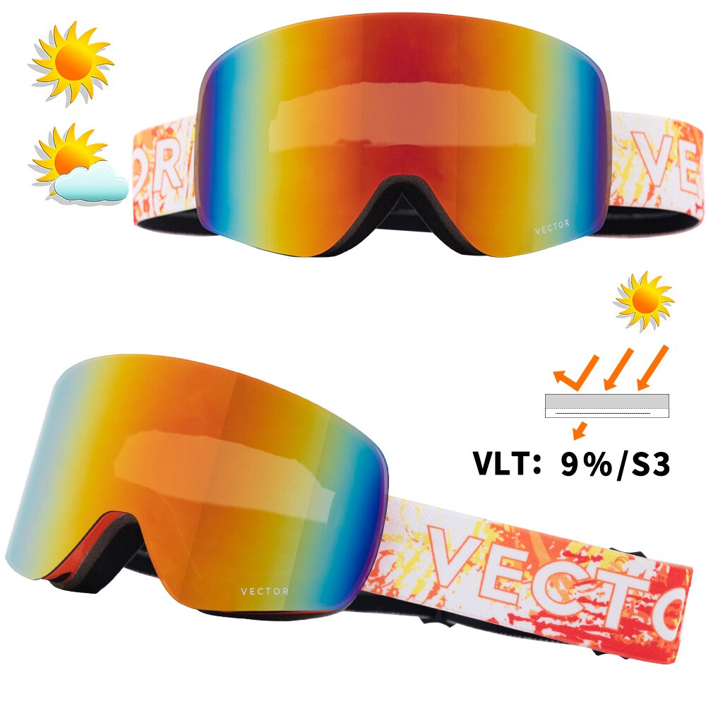 OTG Ski Goggles Snow Glasses Men UV400 Anti-fog Coatings Snowmobile Snowboard Skiing Women Sunglasses Outdoor Winter Sport 2020