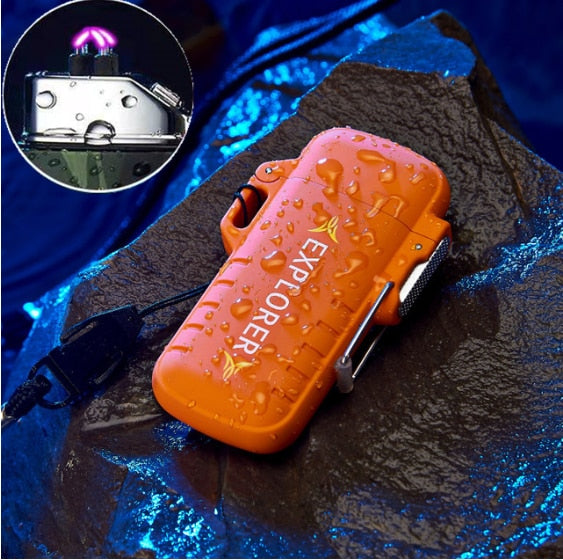 Outdoor Camouflage Waterproof USB Camping Lighter Electric Windproof