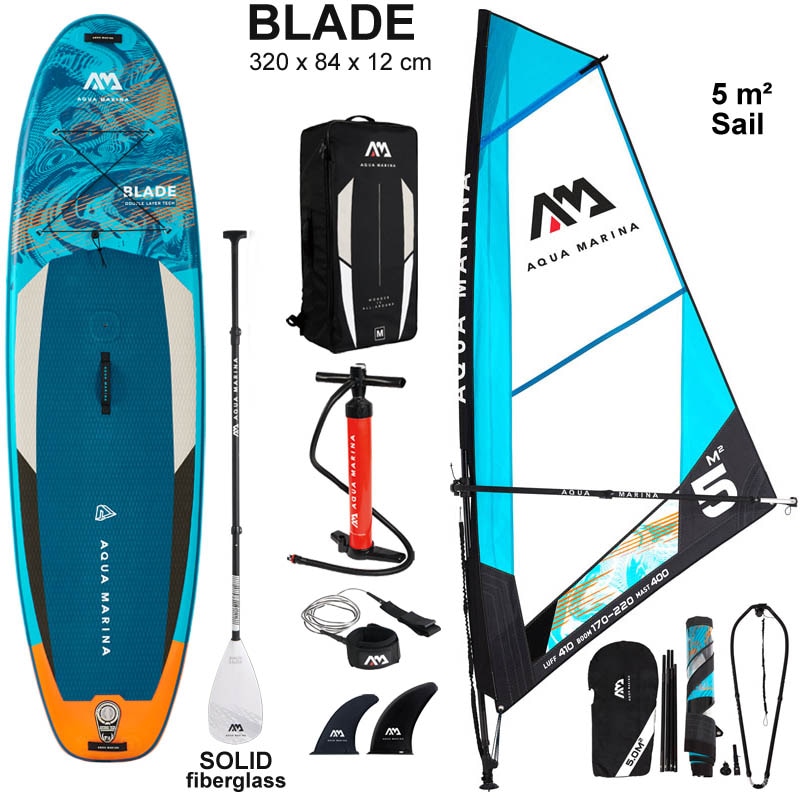 2022 windsurf 320*84*12CM board AQUA MARINA BLADE inflatable sup board sail sailboard stand up paddle surf surfboard wind driven