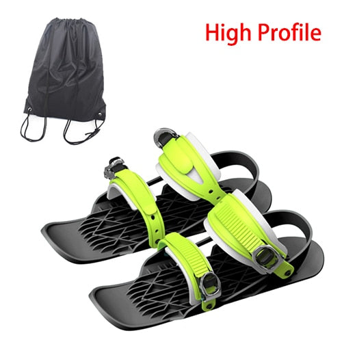 Mini Skiboard Snowblades | Adjustable Strap