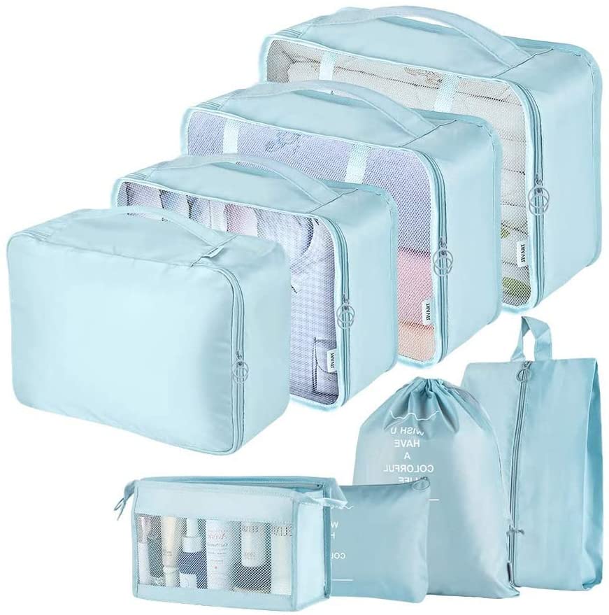 8 pieces Waterproof Travel Bags | Clothes Luggage Organizer