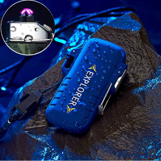 Outdoor Camouflage Waterproof USB Camping Lighter Electric Windproof