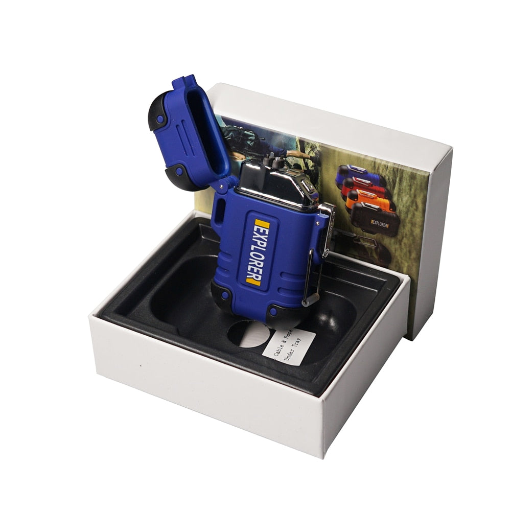 Outdoor Camouflage Waterproof USB Camping Lighter Electric Windproof