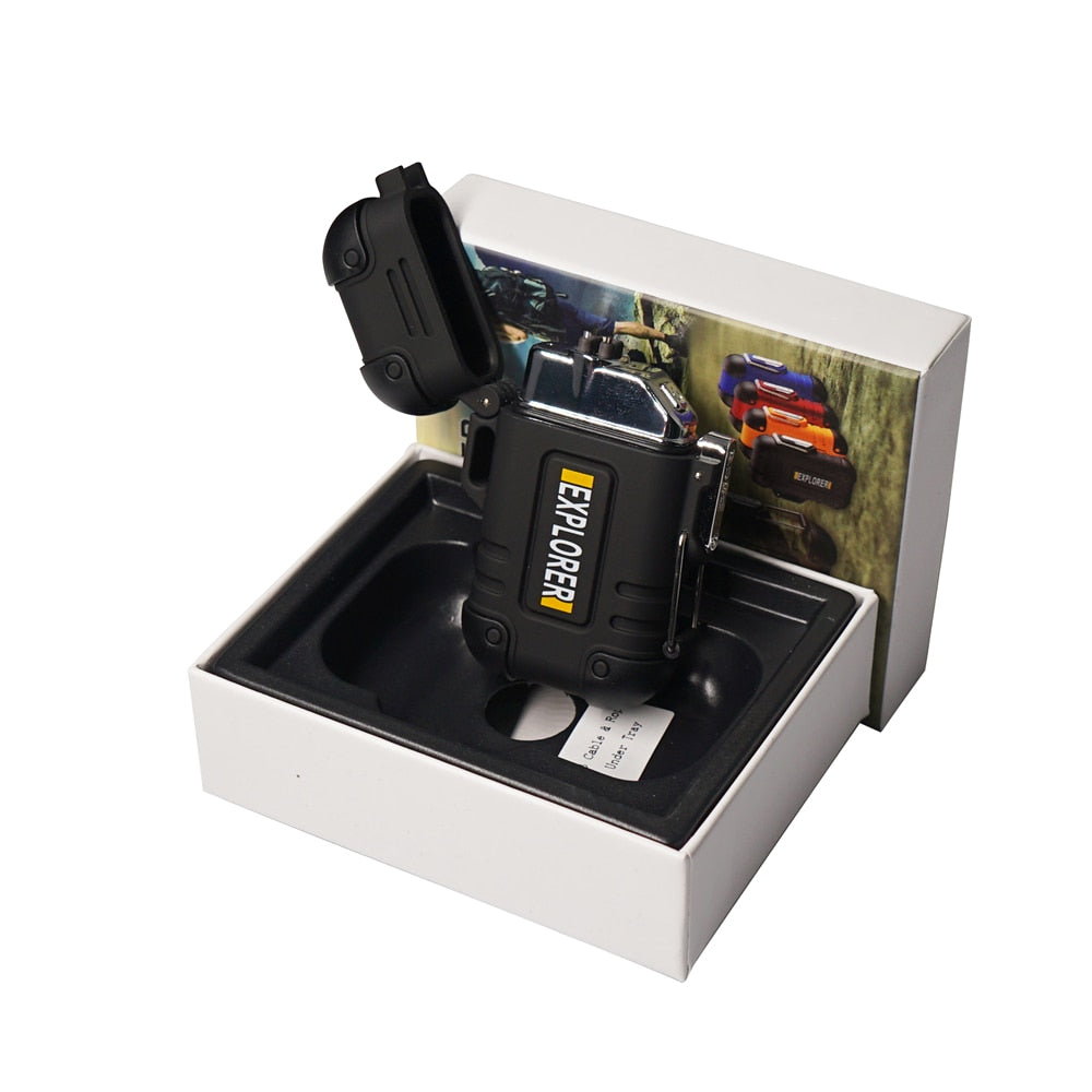 Outdoor Camouflage Waterproof USB Camping Lighter Electric Windproof