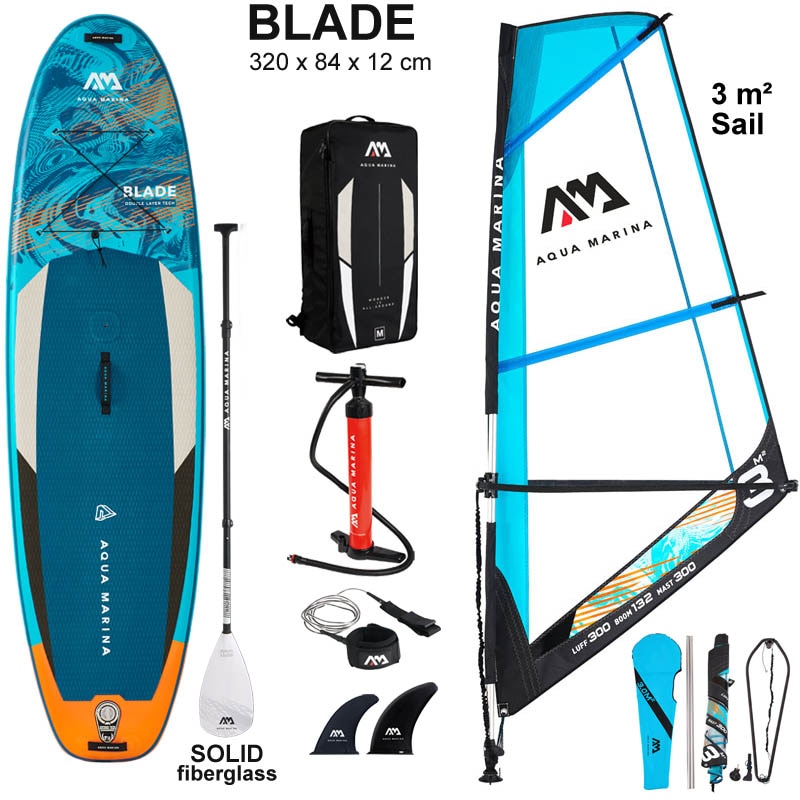 2022 windsurf 320*84*12CM board AQUA MARINA BLADE inflatable sup board sail sailboard stand up paddle surf surfboard wind driven