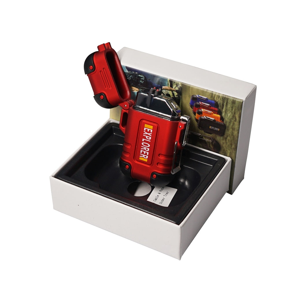 Outdoor Camouflage Waterproof USB Camping Lighter Electric Windproof