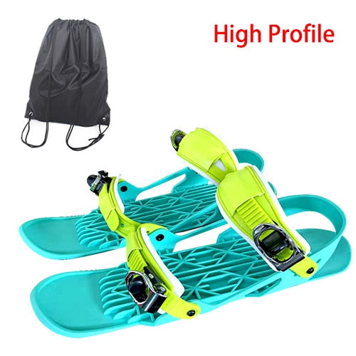 Mini Skiboard Snowblades | Adjustable Strap