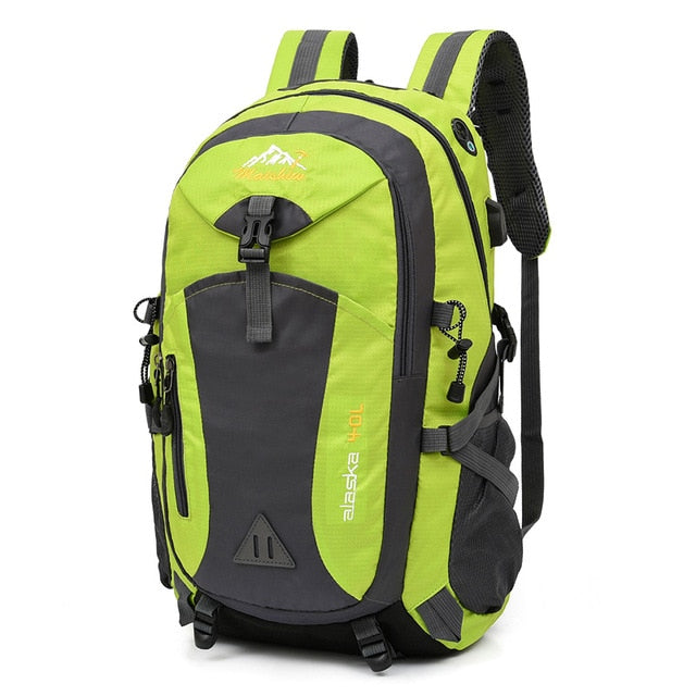 Men's Women's 40L Waterproof Backpack USB Climbing Travel Bag Men Outdoor Sports Camping Hiking Backpack Pack For Male Female