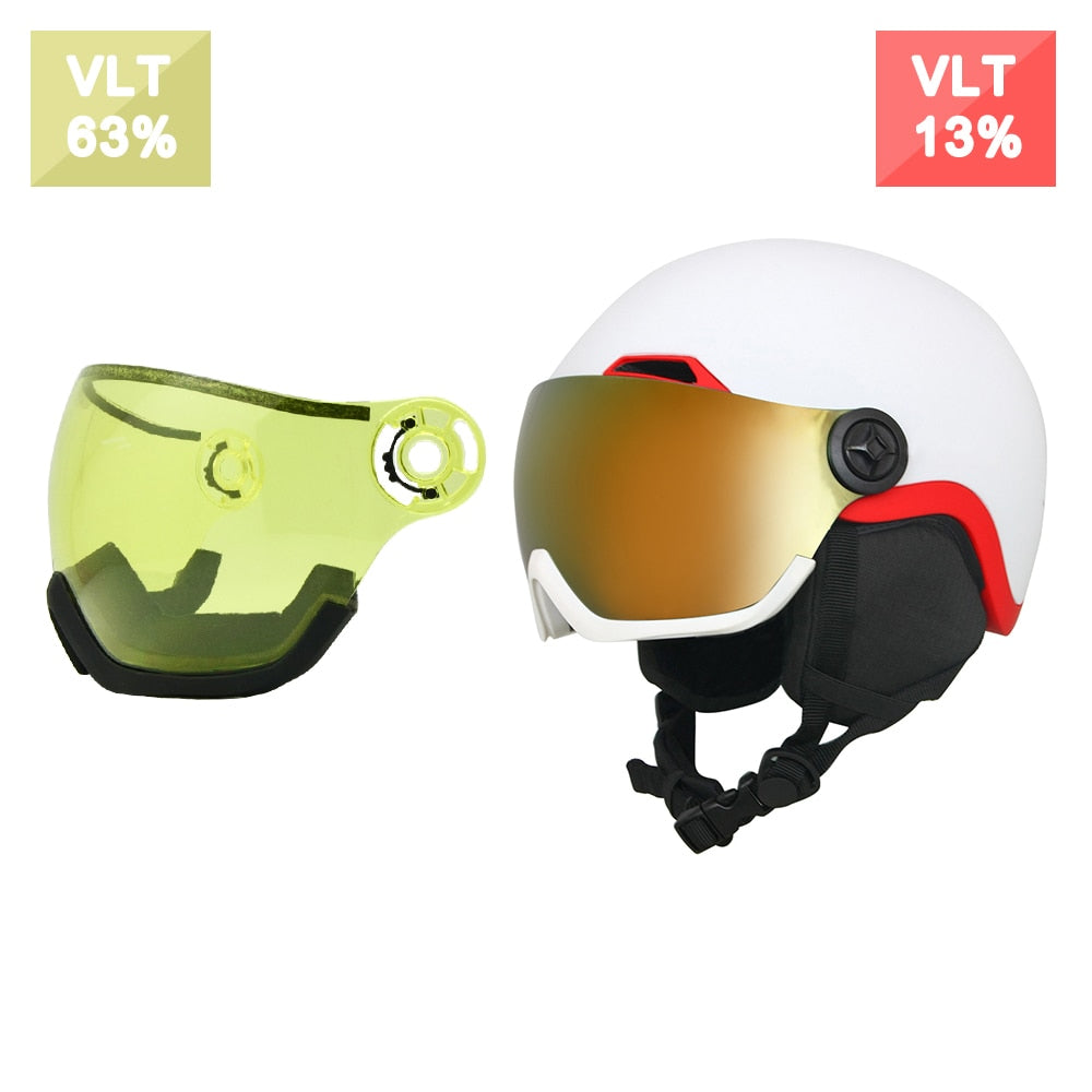 Daisy One Ski Snow Helmet with Integrated Goggles Shield | Night Vision