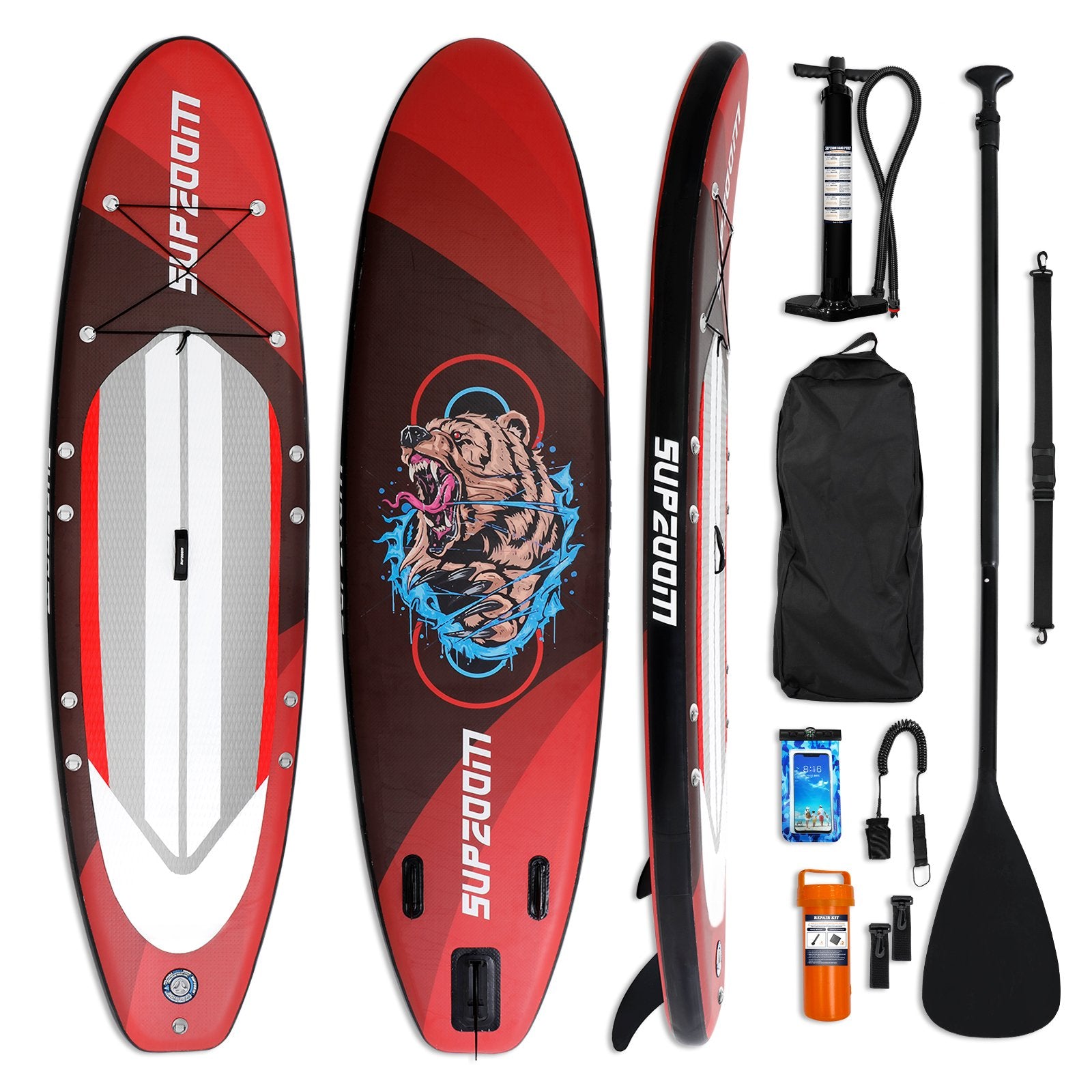 SUPZOOM Crazy Bear Animal 10'6" Inflatable Paddle Board