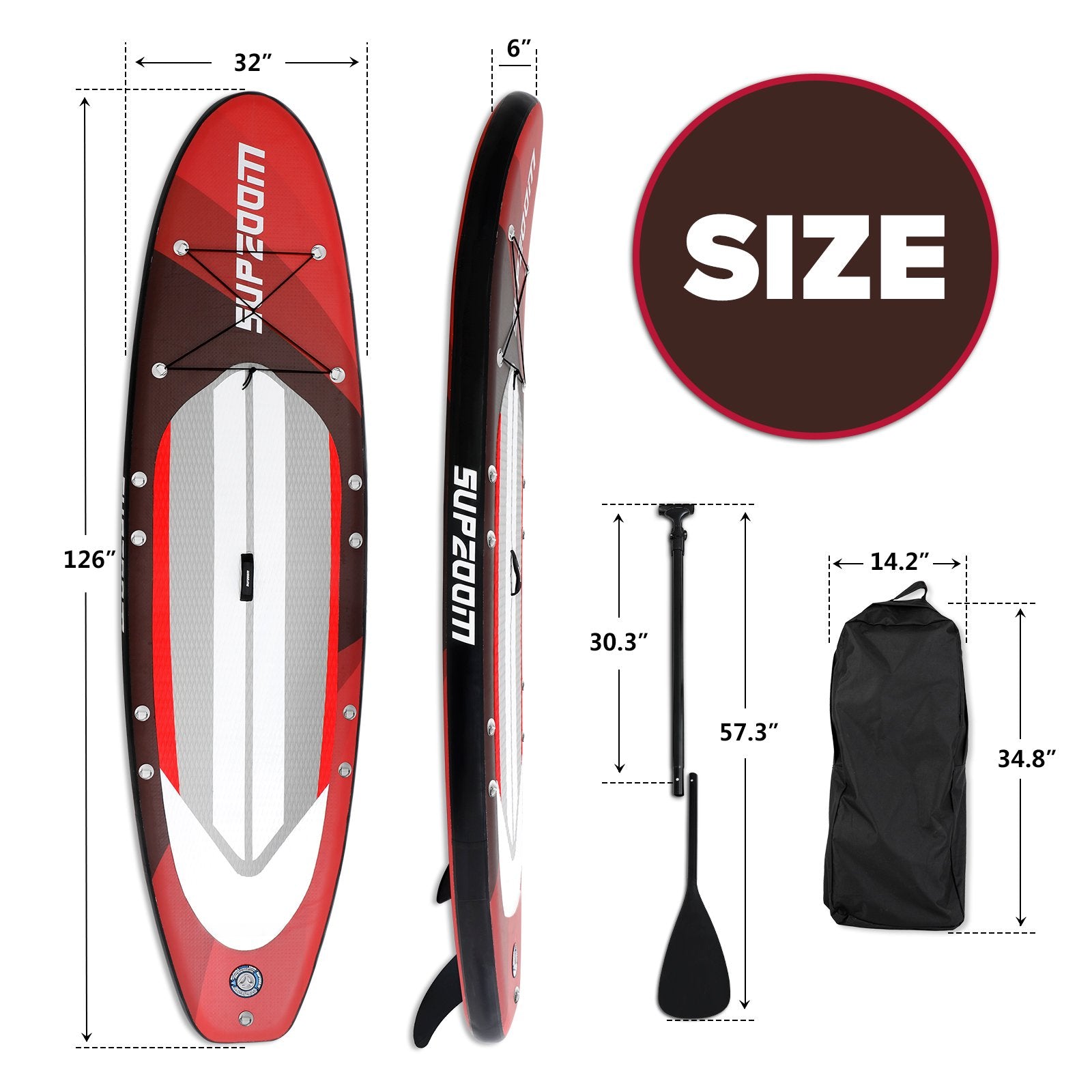 SUPZOOM Crazy Bear Animal 10'6" Inflatable Paddle Board