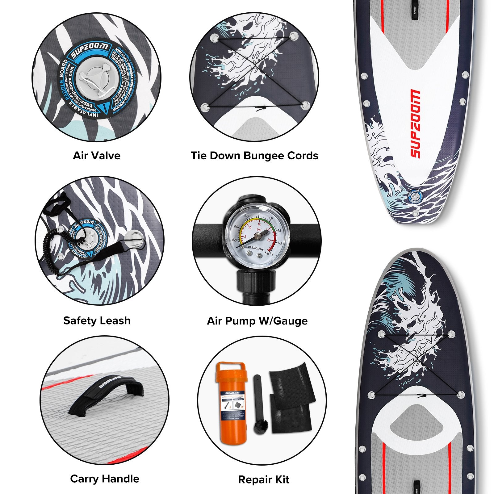 SUPZOOM Shark 10'6" Inflatable Paddle Board