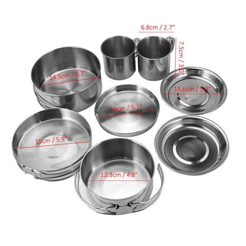 Outdoor Portable Camping Hiking Cookware Set