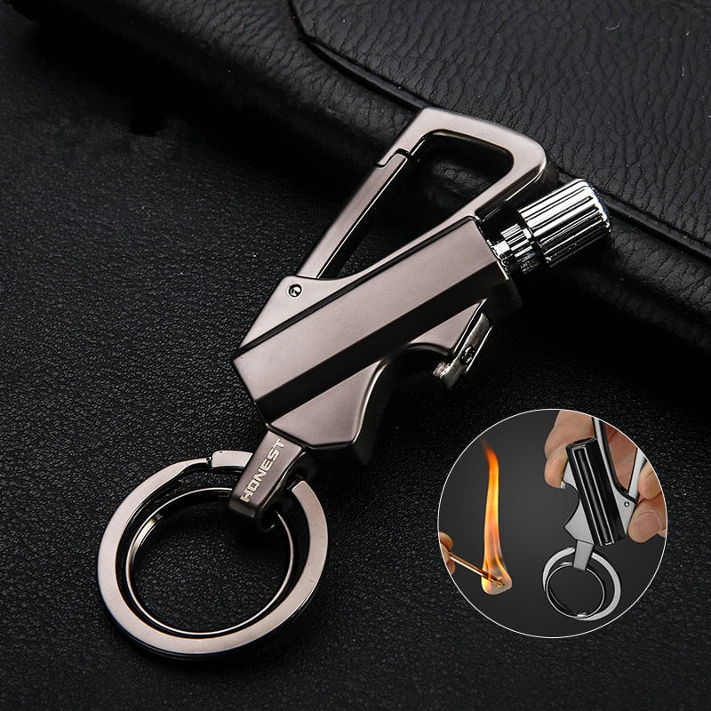 Keychain Flint Fire Starter | Lighters Carabiner Match Striker