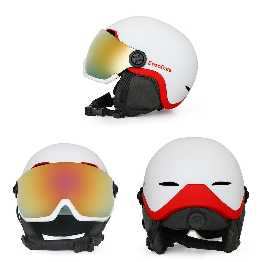 Daisy One Ski Snow Helmet with Integrated Goggles Shield | Night Vision