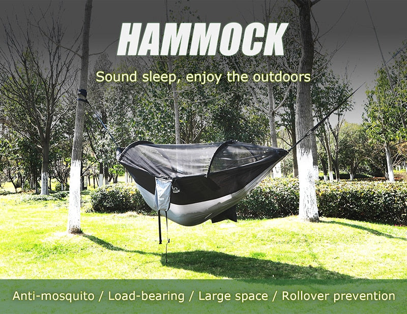 HITORHIKE Hammock Camping Hanging Bed with Mosquito Net