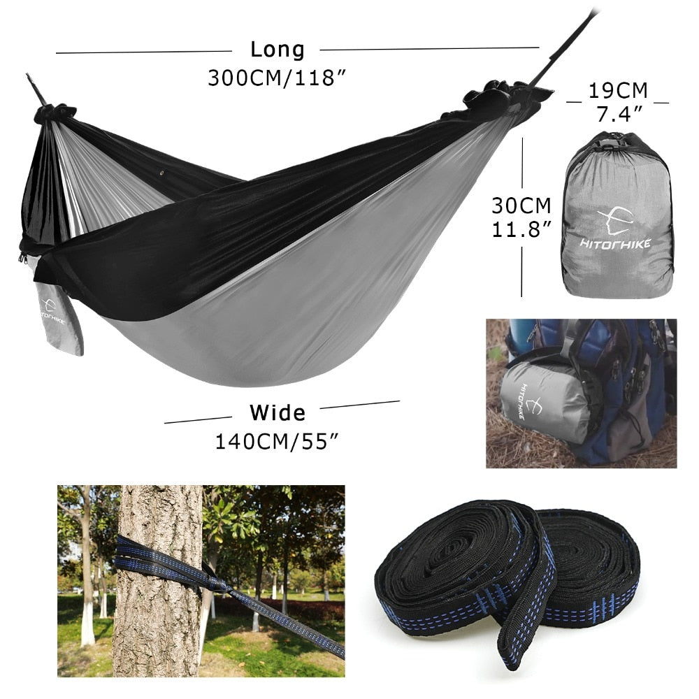 HITORHIKE Hammock Camping Hanging Bed with Mosquito Net