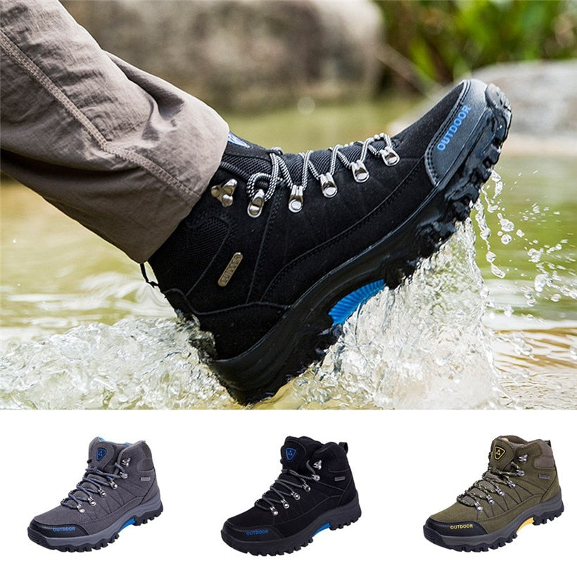 Outdoor Cotton Fabric Hiking Shoes Waterproof