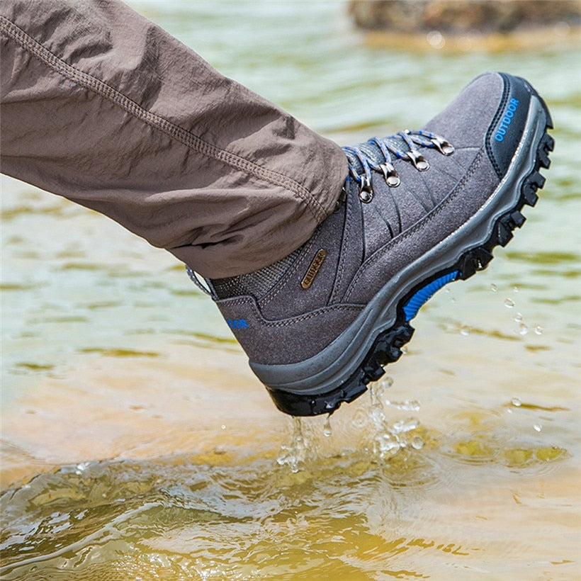 Outdoor Cotton Fabric Hiking Shoes Waterproof