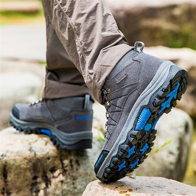 Outdoor Cotton Fabric Hiking Shoes Waterproof