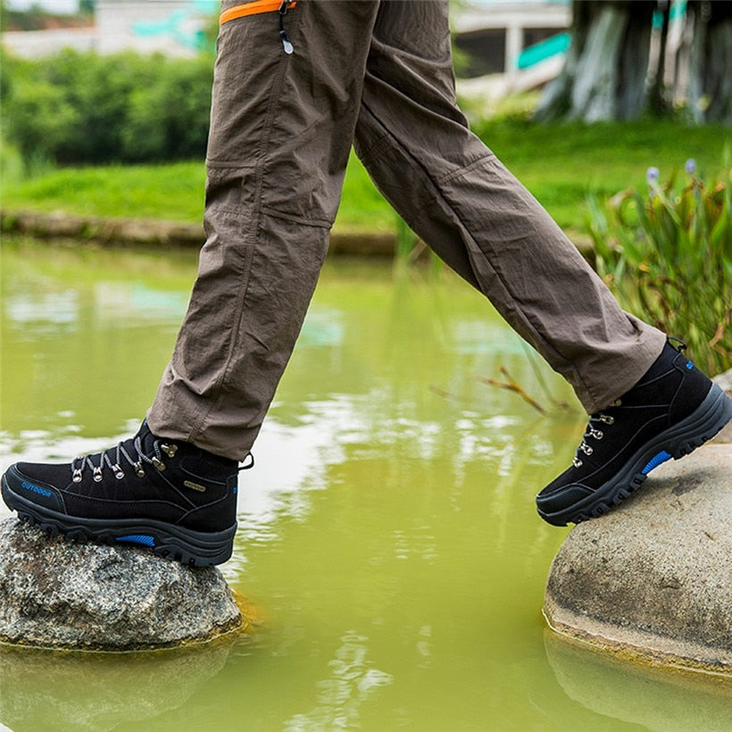 Outdoor Cotton Fabric Hiking Shoes Waterproof