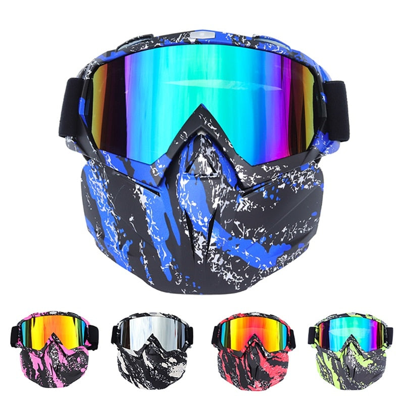 Snowboard Mask with Detachable Winter Ski Goggles