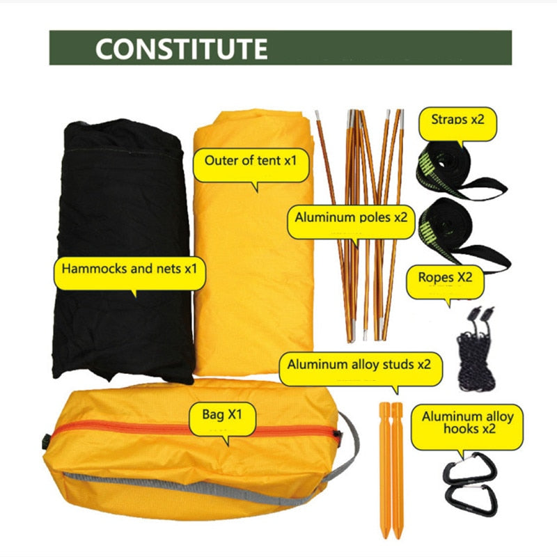 Multi Functional Insect Repellent Hammock Tent | Waterproof | Windproof | Ultralight