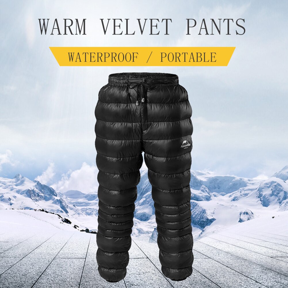 Naturehike Windproof Winter Warm Packable Down Pants | Storage Bag