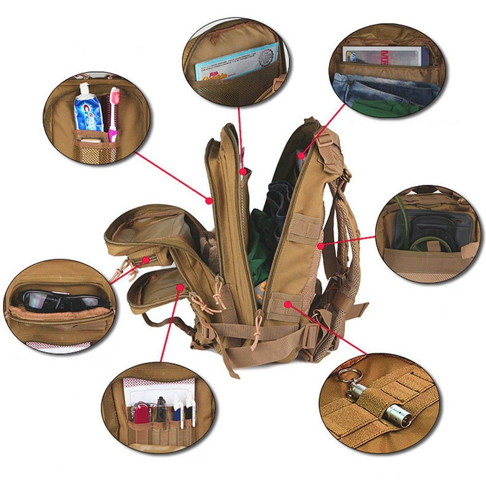 Outdoor Military Rucksacks Tactical Backpack | Camouflage Backpack