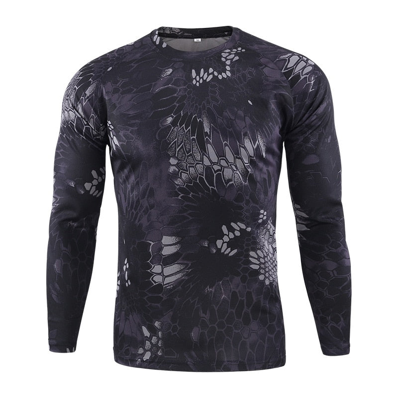 Military Camouflage Long Sleeve T-shirt for Men