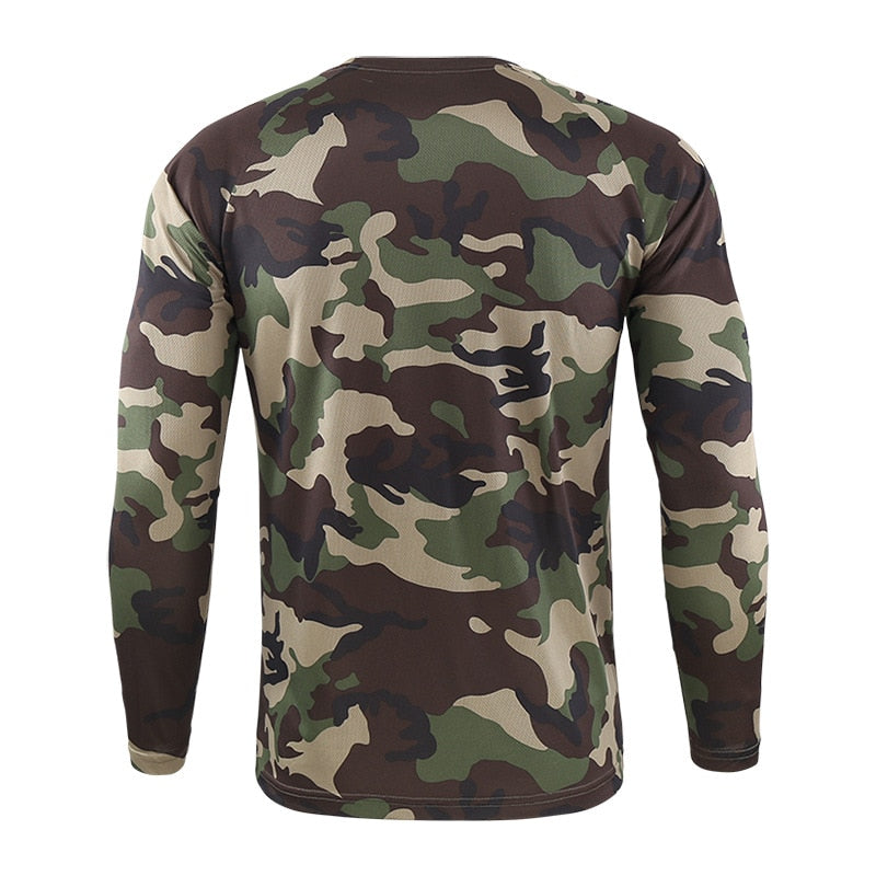 Military Camouflage Long Sleeve T-shirt for Men