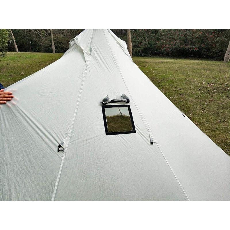 Ultralight Pyramid Tent with stove pipe hole