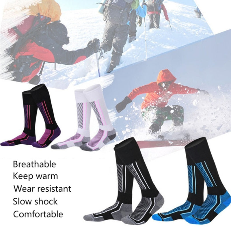 Long Socks with Multi-colored Lines | Thermal Socks