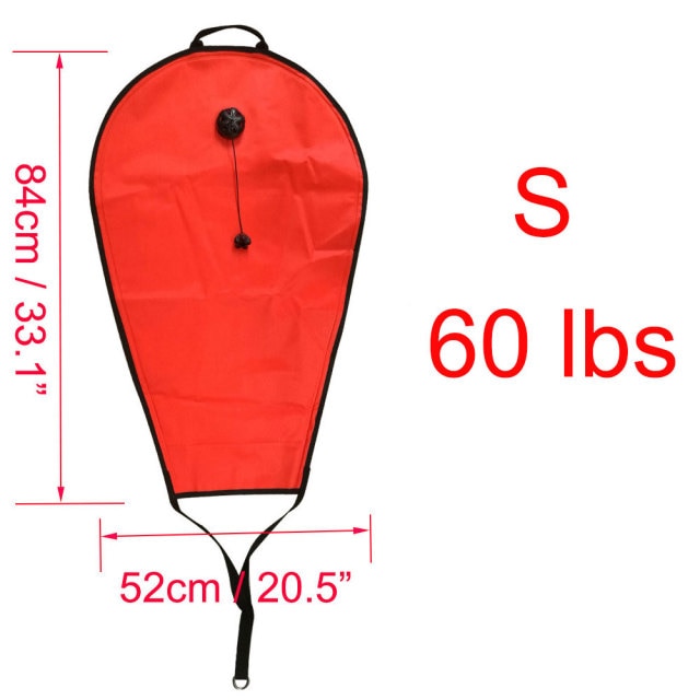 60/70/125/140LBS Scuba Diving Lift Bag Cave Wreck Diving Salvage Refloatation Gear Equipment with Over Pressure Valve