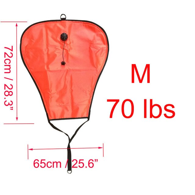60/70/125/140LBS Scuba Diving Lift Bag Cave Wreck Diving Salvage Refloatation Gear Equipment with Over Pressure Valve