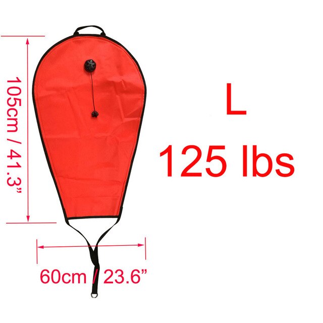 60/70/125/140LBS Scuba Diving Lift Bag Cave Wreck Diving Salvage Refloatation Gear Equipment with Over Pressure Valve