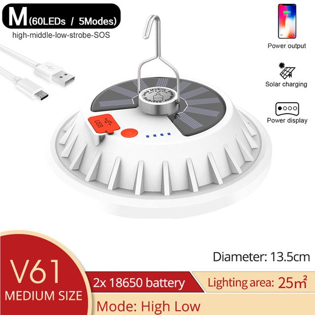 300W Rechargeable LED Bulb Lamp Remote Control Solar Charge Lantern Portable Emergency Night Market Light Outdoor Camping Home