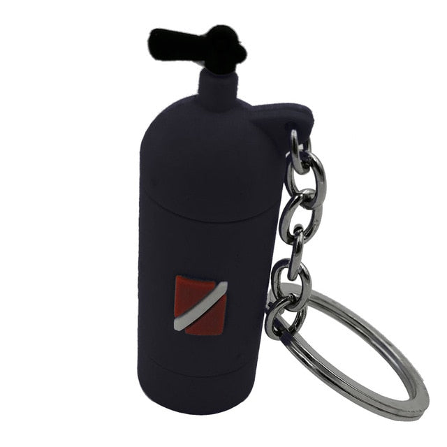 5Colors Mini Scuba Air Tank Mini Cylinder Bottle Keychain Key Ring Diver Diving Gift
