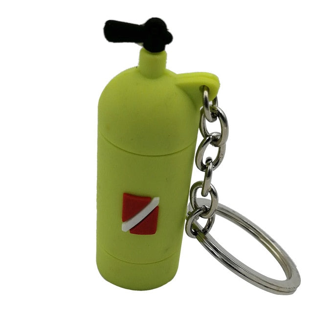 5Colors Mini Scuba Air Tank Mini Cylinder Bottle Keychain Key Ring Diver Diving Gift