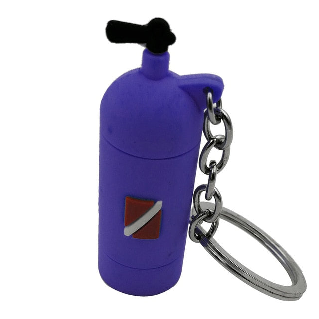 5Colors Mini Scuba Air Tank Mini Cylinder Bottle Keychain Key Ring Diver Diving Gift