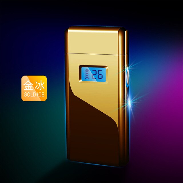 2020 dual Outdoor flameless metal rechargeable double arc plasma metal USB Charging Electric lighter