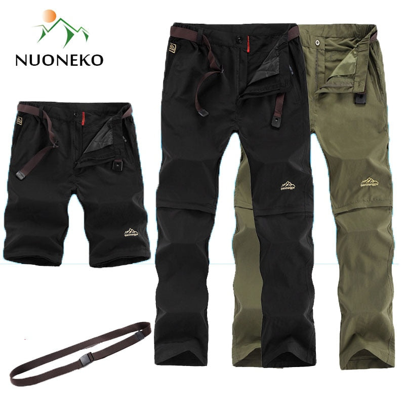 NUONKEO New Outdoor Quick Dry Hiking Pants Men Summer Waterproof Trousers PN10
