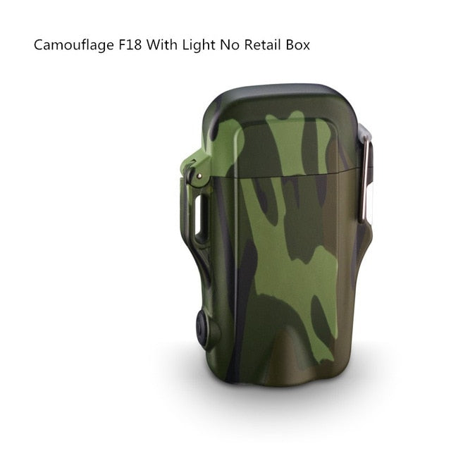 Outdoor Camouflage Waterproof USB Camping Lighter Electric Windproof